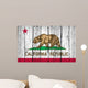 Grunge California State Flag Wall Decal