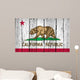 Grunge California State Flag Wall Decal