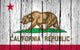 Grunge California State Flag Wall Decal