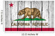 Grunge California State Flag Wall Decal