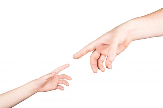 Small Child's Hand Reaches Wall Decal