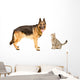 German Shepherd and Cat Wall Decal