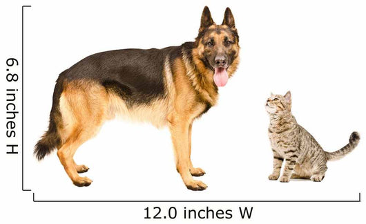 German Shepherd and Cat Wall Decal