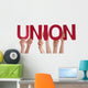 Many People Hands Holding Wall Decal Panoramic Wall Decal Design 1
