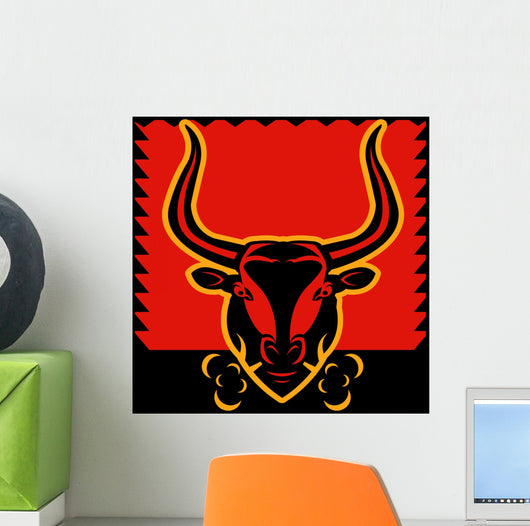 Bull Red Wall Decal