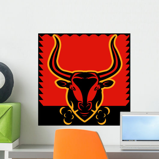 Bull Red Wall Decal