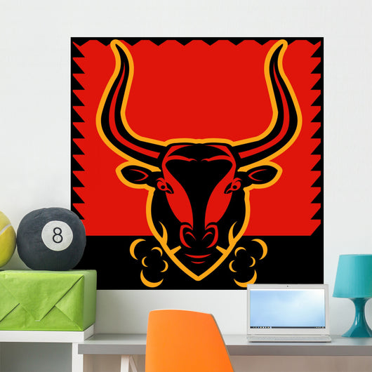 Bull Red Wall Decal