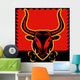 Bull Red Wall Decal