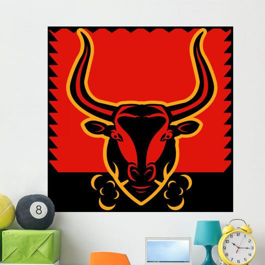 Bull Red Wall Decal