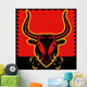 Bull Red Wall Decal