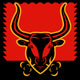 Bull Red Wall Decal