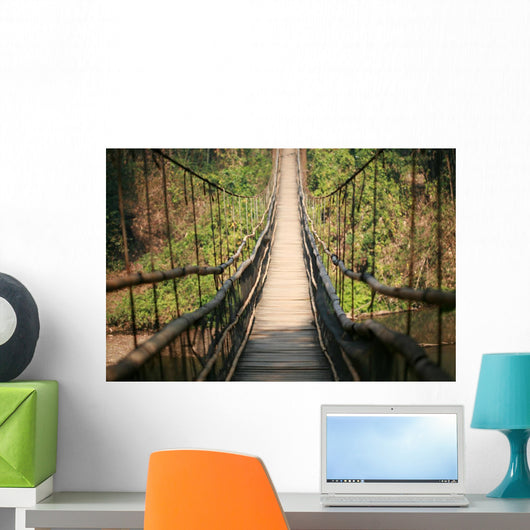 Hanging Wooden Bridge Wall Decal