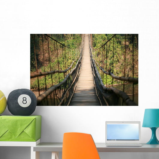 Hanging Wooden Bridge Wall Decal