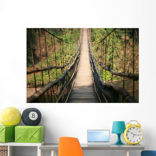 Hanging Wooden Bridge Wall Decal