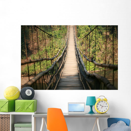 Hanging Wooden Bridge Wall Decal