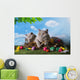 Easter Small Kittens Playing Wall Decal