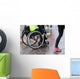 Disabled Athlete with Wheelchair Wall Decal Design 2