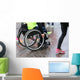 Disabled Athlete with Wheelchair Wall Decal Design 2