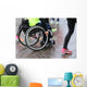 Disabled Athlete with Wheelchair Wall Decal Design 2