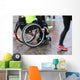 Disabled Athlete with Wheelchair Wall Decal Design 2