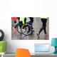 Disabled Athlete with Wheelchair Wall Decal Design 1