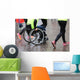 Disabled Athlete with Wheelchair Wall Decal Design 1