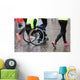 Disabled Athlete with Wheelchair Wall Decal Design 1