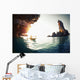 Young Lady Paddling Kayak Wall Decal