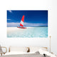 Sailing Boat with Red Wall Decal
