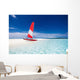 Sailing Boat with Red Wall Decal