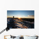 Human Silhouette Greeting Sunrise Wall Decal
