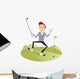 Happy Golfer Wall Decal