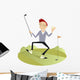 Happy Golfer Wall Decal