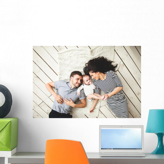 Young Father Mother and Wall Decal