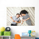 Young Father Mother and Wall Decal