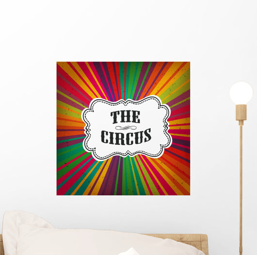 Circus Abstract Poster with Wall Decal