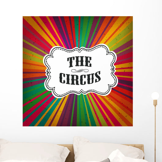Circus Abstract Poster with Wall Decal