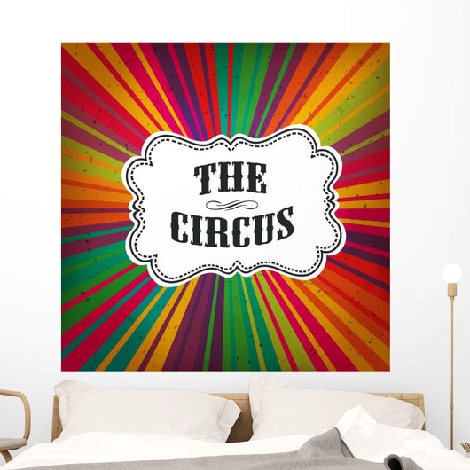 Circus Abstract Poster with Wall Decal