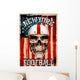 American Football Skull Vintage Wall Decal