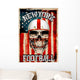 American Football Skull Vintage Wall Decal