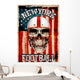 American Football Skull Vintage Wall Decal