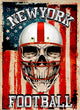 American Football Skull Vintage Wall Decal