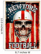 American Football Skull Vintage Wall Decal