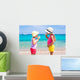 Little Adorable Girls Eating Wall Decal