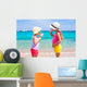 Little Adorable Girls Eating Wall Decal