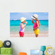 Little Adorable Girls Eating Wall Decal