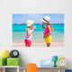 Little Adorable Girls Eating Wall Decal
