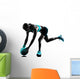 Woman Fitness Medicine Ball Wall Decal