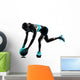 Woman Fitness Medicine Ball Wall Decal