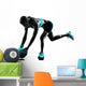 Woman Fitness Medicine Ball Wall Decal